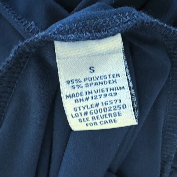 Emma & Michele Romper WMNS S Blue Sleeveless Faux Wrap V-Neck Wide Leg Stretchy - Picture 7 of 7